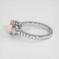 1.62 Ct. Padparadscha Sapphire Ring, 14K White Gold 4