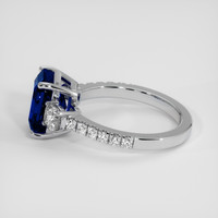 4.03 Ct. Blue Sapphire Ring, 14K White Gold 4
