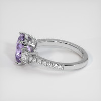 3.02 Ct. Purple Sapphire Ring, 14K White Gold 4