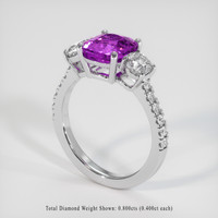 2.04 Ct. Sapphire Ring, 14K White Gold 2