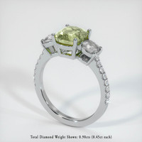 2.88 Ct. Sapphire Ring, 14K White Gold 2