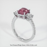 2.12 Ct. Purplish Pink Sapphire Ring, 14K White Gold 2