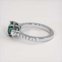 2.02 Ct. Greenish Blue Sapphire Ring, 14K White Gold 4