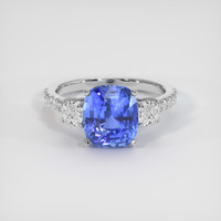 5.21 Ct. Sapphire Ring, 18K White Gold 1