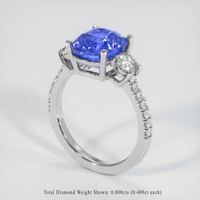 5.21 Ct. Sapphire Ring, 18K White Gold 2