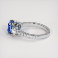 2.93 Ct. Blue Sapphire Ring, 18K White Gold 4
