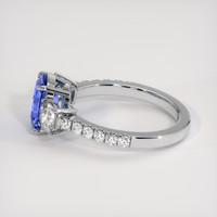 2.08 Ct. Blue Sapphire Ring, 18K White Gold 4