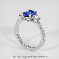 1.97 Ct. Blue Sapphire Ring, 18K White Gold 2