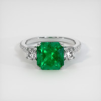 2.81 Ct. Emerald Ring, 18K White Gold 1