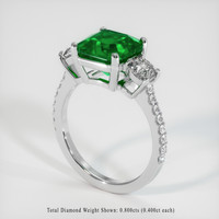 2.81 Ct. Emerald Ring, 18K White Gold 2