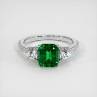 1.69 Ct. Emerald Ring, 18K White Gold 1