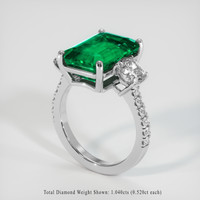 5.66 Ct. Emerald Ring, 18K White Gold 2