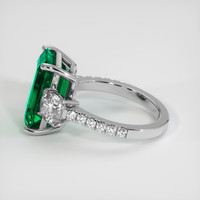 5.66 Ct. Emerald Ring, 18K White Gold 4