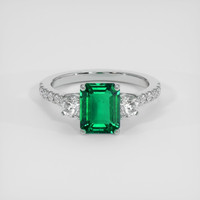 2.58 Ct. Emerald Ring, 18K White Gold 1