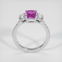 2.04 Ct. Purplish Pink Sapphire Ring, 18K White Gold 3