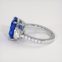 6.23 Ct. Blue Sapphire Ring, 18K White Gold 4