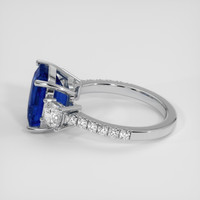 4.96 Ct. Blue Sapphire Ring, 18K White Gold 4