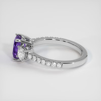 1.76 Ct. Purple Sapphire Ring, 18K White Gold 4