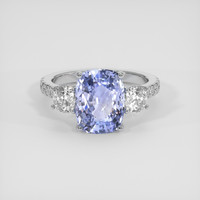4.53 Ct. Blue Sapphire Ring, 18K White Gold 1