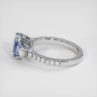 2.10 Ct. Blue Sapphire Ring, 18K White Gold 4
