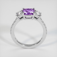 2.06 Ct. Purple Sapphire Ring, 18K White Gold 3