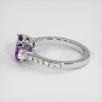 2.06 Ct. Purple Sapphire Ring, 18K White Gold 4