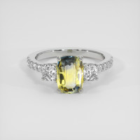 1.85 Ct. Bi Color Sapphire Ring, 18K White Gold 1