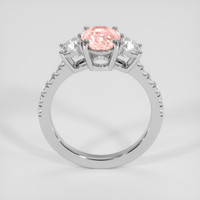1.62 Ct. Padparadscha Sapphire Ring, 18K White Gold 3