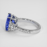5.65 Ct. Blue Sapphire Ring, 18K White Gold 4