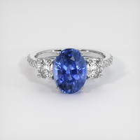 4.06 Ct. Sapphire Ring, 18K White Gold 1
