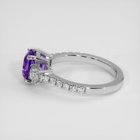 2.13 Ct. Purple Sapphire Ring, 18K White Gold 4