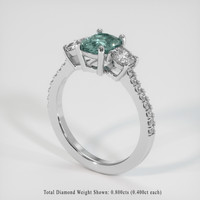 1.26 Ct. Sapphire Ring, 18K White Gold 2