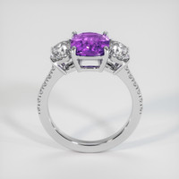 2.54 Ct. Purple Sapphire Ring, 18K White Gold 3