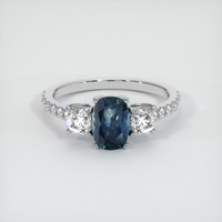 1.40 Ct. Sapphire Ring, 18K White Gold 1