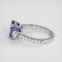 2.90 Ct. Purplish Blue Sapphire Ring, 18K White Gold 4