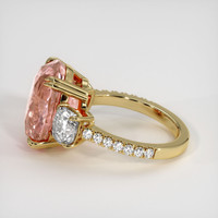 12.01 Ct. Padparadscha Sapphire Ring, 10K Yellow Gold 4