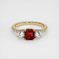 1.65 Ct. Ruby Ring, 14K Yellow Gold 1