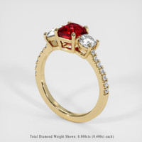 1.65 Ct. Ruby Ring, 14K Yellow Gold 2