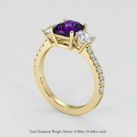 1.63 Ct. Purple Sapphire Ring, 14K Yellow Gold 2