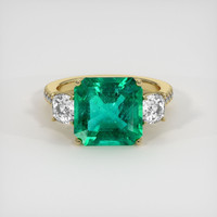 3.71 Ct. Emerald Ring, 18K Yellow Gold 1