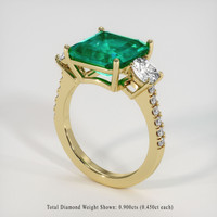 3.71 Ct. Emerald Ring, 18K Yellow Gold 2