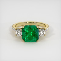 2.81 Ct. Emerald Ring, 18K Yellow Gold 1