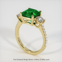 2.81 Ct. Emerald Ring, 18K Yellow Gold 2