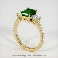 1.69 Ct. Emerald Ring, 18K Yellow Gold 2