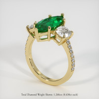 2.97 Ct. Emerald Ring, 18K Yellow Gold 2