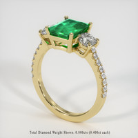 1.68 Ct. Emerald Ring, 18K Yellow Gold 2