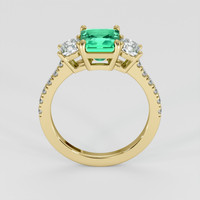 1.52 Ct. Emerald Ring, 18K Yellow Gold 3