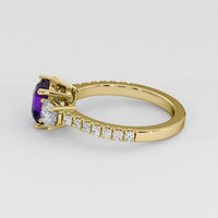 1.63 Ct. Purple Sapphire Ring, 18K Yellow Gold 4