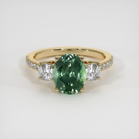 3.90 Ct. Sapphire Ring, 18K Yellow Gold 1