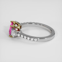 1.61 Ct. Pink Sapphire Ring, 14K Yellow & White 4